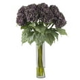 thumbnail image 2 of Nearly Natural Hydrangea Silk Flower Arrangement, Purple, 2 of 3