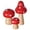 Red, variant on Tanuke Wooden Mushroom Decor Exquisite Craft Home Office Desktop Ornament for Art Lovers, 3Pcs for Bedroom Study Room Coffee Shop (Blue)