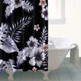 thumbnail image 5 of Floral Shower Curtain Watercolor Botanical Bathroom Decor Rustic Flower Design Fabric Bath Curtain for Tub Country Style Home Accessories with Hooks，72x84in(180*210cm), 5 of 5