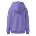 thumbnail image 6 of Womens Hoodies Oversized Half Zip Drawstring Pullover Long Sleeve Solid Color Tops Casual Oversized Cozy Fall Winter Loungewear, 6 of 8