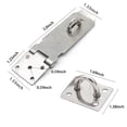 thumbnail image 4 of Door Locks Hasp Latch, 5 Inch Stainless Steel Safety Packlock Clasp Hasp Lock Latch, Extra Thick Gate Lock Hasp with Screws Brushed Finish 2 Pack (5inch)1, 4 of 4