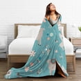 thumbnail image 5 of Kll Fleece Blanket Plush Throw Blanket Teal Mama Llama,Soft Fuzzy Cozy Flannel Blanket For Couch Sofa Bed.(50"X40"), 5 of 9