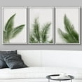 thumbnail image 3 of wall26 Framed Canvas Print Wall Art Set Tropical Jungle Palm Leaf Collage Nature Floral Digital Art Modern Art Rustic Botanical Relax/Calm for Living Room, Bedroom, Office - 16"x24"x3 WHITE, 3 of 5