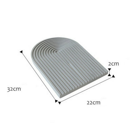 

Livesture Black and white gray water ripple chopping board Grey L