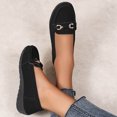 thumbnail image 3 of Mocassins à Talon Compensé Bas pour Femmes, à Enfiler, Penny Loafers, Doux, Décontractés, en Suède, d'Automne, Habillés, Oxfords, Flats, Chaussures pour Dames, 3 of 6