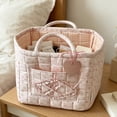 thumbnail image 4 of Storage Basket, Large Capacity Portable Rose Pattern, 1 Pack Sweet Aesthetic for Girls, Fabric Handled Organizer Basket for Bedroom Bathroom Closet Toys Cosmetics Clothes Storage, 4 of 5