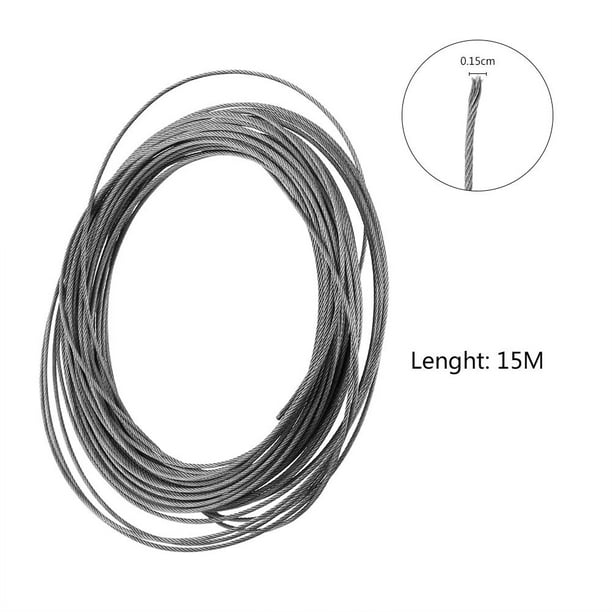 Garosa 1pc 15 Meters 304 Stainless Steel Cable Wire Rope Diameter