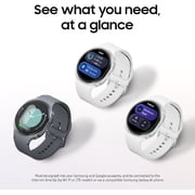 Samsung Galaxy Watch8 44mm Bluetooth Smart Watch, International Version, Silver, White Band