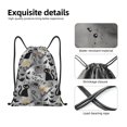 thumbnail image 5 of Drawstring Backpack - halloween cat Splash Proof Small Drawstring Gym Bag for Women Men, Cinch Sports String Bag Backpack for Travel Swimming Beach, 5 of 8