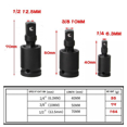 thumbnail image 2 of 3pcs Impact Gimbals Set 1/2" 3/8" 1/4" Reducer Adapters With Ball And Spring System Impact Gimbals Socket Adapters For Sockets And Bits, 2 of 5