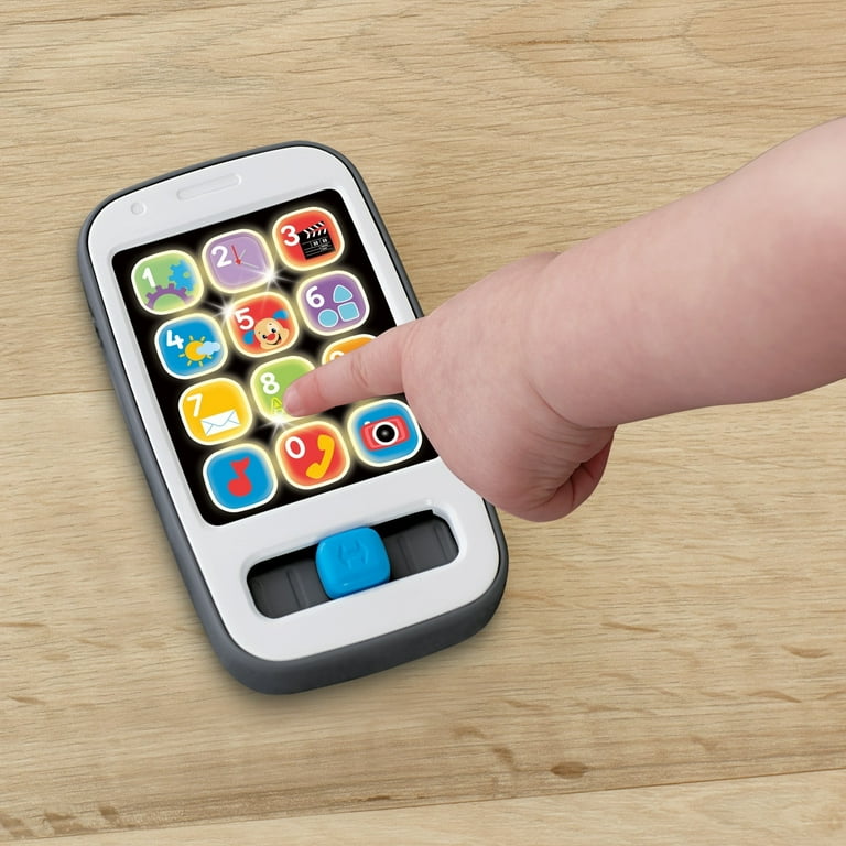 Fisher Price Laugh Learn Smart Phone Electronic Baby Learning Toy with Lights Sounds Gray
