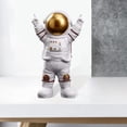 thumbnail image 4 of Estatua de resina Ornamento hogar Oficina escritorio figurita Oro 15x10x25CM Sunnimix Modelo Decoración Mini Figuras de astronauta de resina, 4 of 8