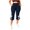*Navy, variant on VBVC Women's Plus Bow Knot Split Hem Capri Leggings , High Waisted Cropped Pants For Women,Ladies' Slim Stretchy Trousers,Army Green,L-5XL