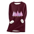 thumbnail image 2 of Meihcang Chandails en Molleton pour Femmes Grande Taille Graphique Arbre de Noël Col Rond Chandail d'Hiver Chaud Doublé Sherpa, 2 of 4