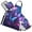 Bright-Colored Butterflies, variant on Couple Birds with Berry 5 Pcs Kitchen Set Heat Resistant Oven Mitts and Non-Slip Pot Holders with Adjustable Cooking Apron