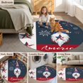 thumbnail image 6 of Independence Day Washable Round Area Rug 3 ft, American Flag Pentagram Dwarf celebration, Soft Non Slip Rugs Stain Repellent Indoor Felt Carpet for Living Dining Room Bedroom Home Office, 6 of 9
