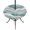Turquoise, variant on Round Outdoor Tablecloth with Umbrella Hole and Zipper, Dark Green Ombre Fitted Table Cover with Elastic Edge for 55-60 Inch, Modern Geometric Moire Abstract Art Waterproof Patio Tablecoths