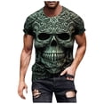thumbnail image 3 of YUIVH Men's Summer Tops Versatile Daily Tees Street Cool Round Neck Short Sleeved T Shirt Fashion Short Sleeved T Shirt Crewneck T-Shirt For Men, 3 of 4