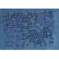 thumbnail image 1 of Ahgly Company Machine Washable Indoor Rectangle Contemporary Bright Navy Blue Area Rugs, 2' x 4', 1 of 7