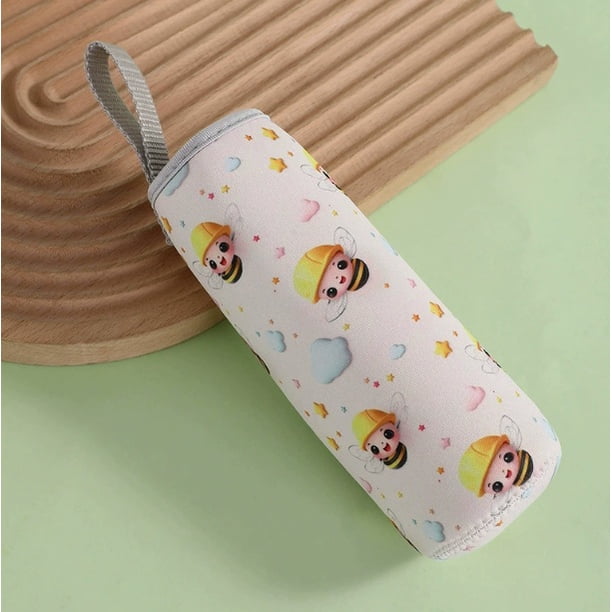 (Taza no incluida) Adecuado for uso en exteriores en negocios y oficinas infantiles Cubierta de taza de vidrio colorido 3D La cubierta protectora de cuerda aislada no incluye taza