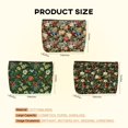 thumbnail image 2 of Bolsas de cosméticos Chenyoumaoyi, 3 unidades, 25 x 18 cm, diseño floral vintage, 2 of 7