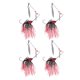thumbnail image 2 of Señuelos de pesca compuestos de aleación de aluminio con lentejuelas giratorias de pesca, 4 Uds., para pesca en alta mar, color rojo, 2 of 14