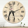 thumbnail image 2 of Designart 'Cute Girl By The Tour Paris Eiffel Tower' Children'S Art Wood Wall Clock, 2 of 5