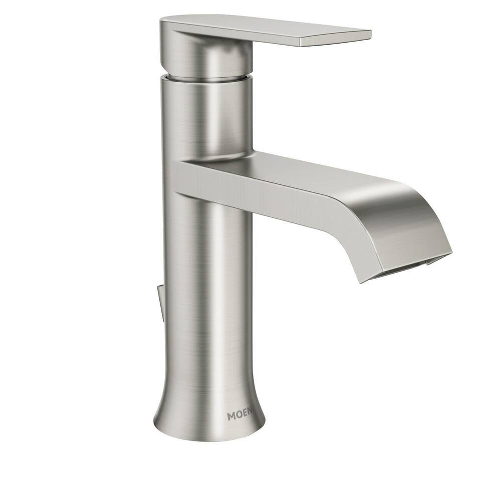 MOEN WS84760SRN Genta Single Handle Single Hole Bathroom Faucet in Brushed Nickel