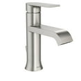 thumbnail image 2 of MOEN WS84760SRN Genta Single Handle Single Hole Bathroom Faucet in Brushed Nickel, 2 of 5