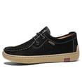 thumbnail image 3 of Men's Casual Loafers Slip On Leather Shoes Lightweight Driving Shoes Male Casual Sneakers Flats Walking Shoes, 3 of 10