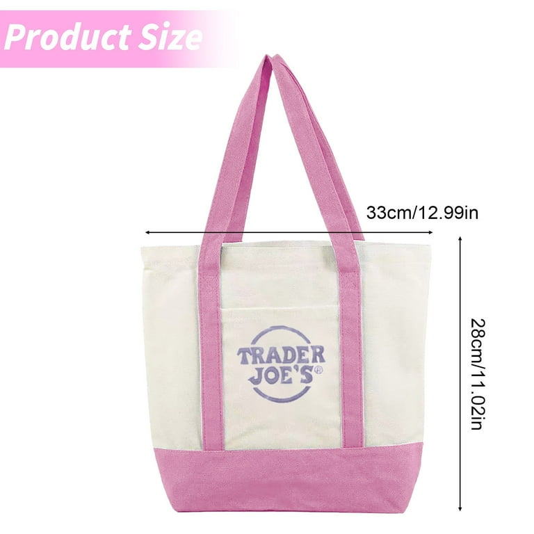 Trader-Joes Mini Tote Bag Pastel 2025 Canvas Tote Bags 2025