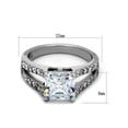 thumbnail image 2 of 2.75 Ct Princess Cut AAA Zirconia Stainless Steel Engagement Ring Womens Size 6, 2 of 5