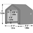thumbnail image 6 of ShelterLogic Shed-in-a-Box 6 x 6 x 6 ft Grey, 6 of 14