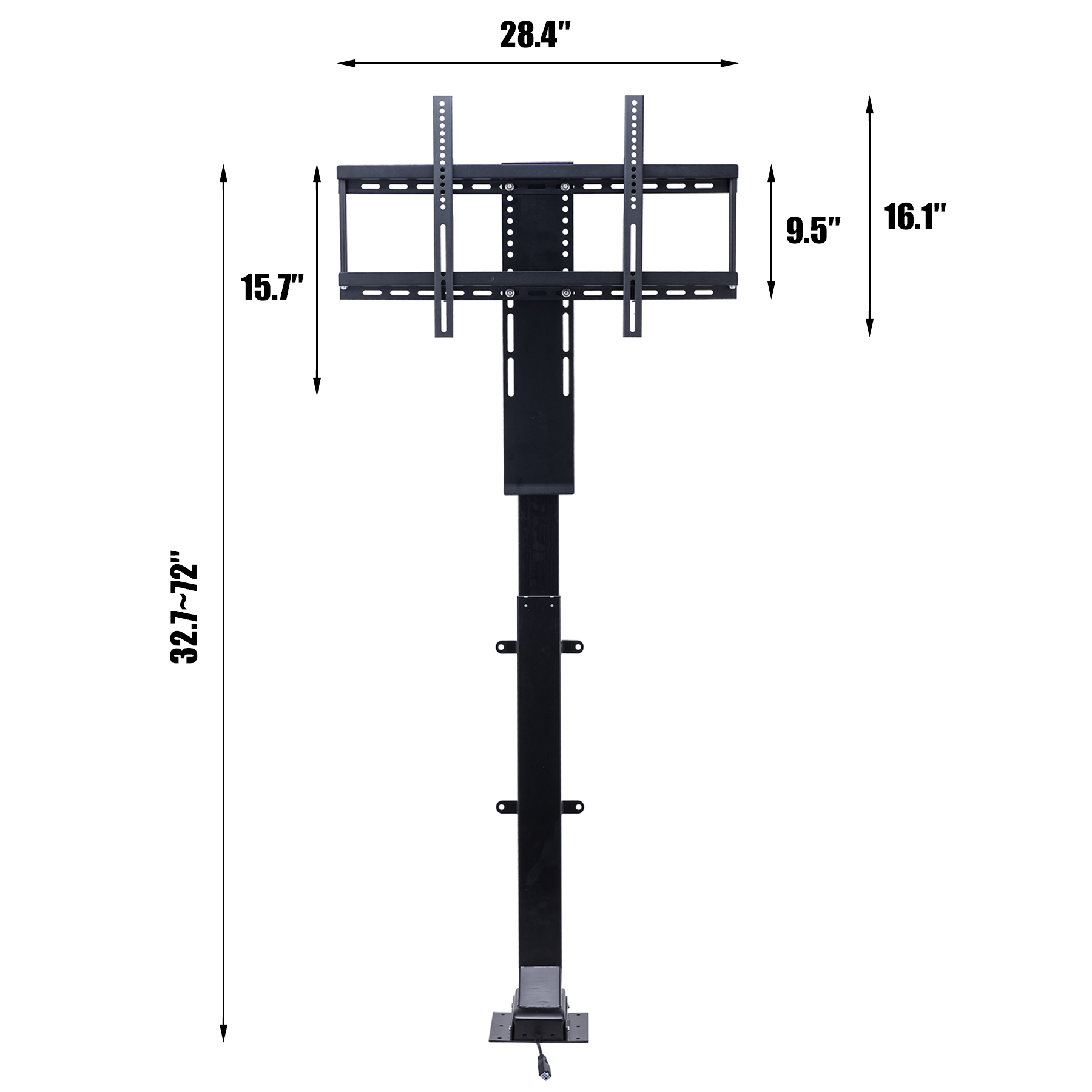 Motorized TV Mount Lift for 32" ~ 70" TVs Height Adjustable w/ Remote Controller