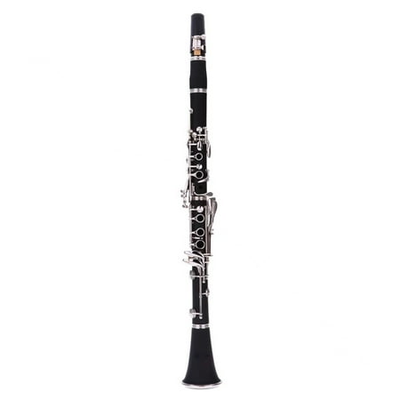 Clarinet Bakelite 17 Key B♭ Flat Soprano Nickel Plating Exquisite with Cleaning Cloth Gloves 10 Reeds Screwdriver Woodwind Instruments