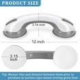 thumbnail image 3 of Shower Handle 1 Pack Grab Bars for Bathtubs & Showers, 12 inch Grab Bars for Bathroom with Strong Hold Suction Cup, Balance Bar Safety Hand Rail for Injury, Senior, Elderly Grey, 3 of 4