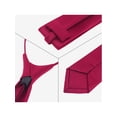 thumbnail image 3 of Men's 2" Skinny Slim Solid Color Adjustable Pre-Tied Satin Necktie Ties for Business Wedding One Size Wine Red, 3 of 5