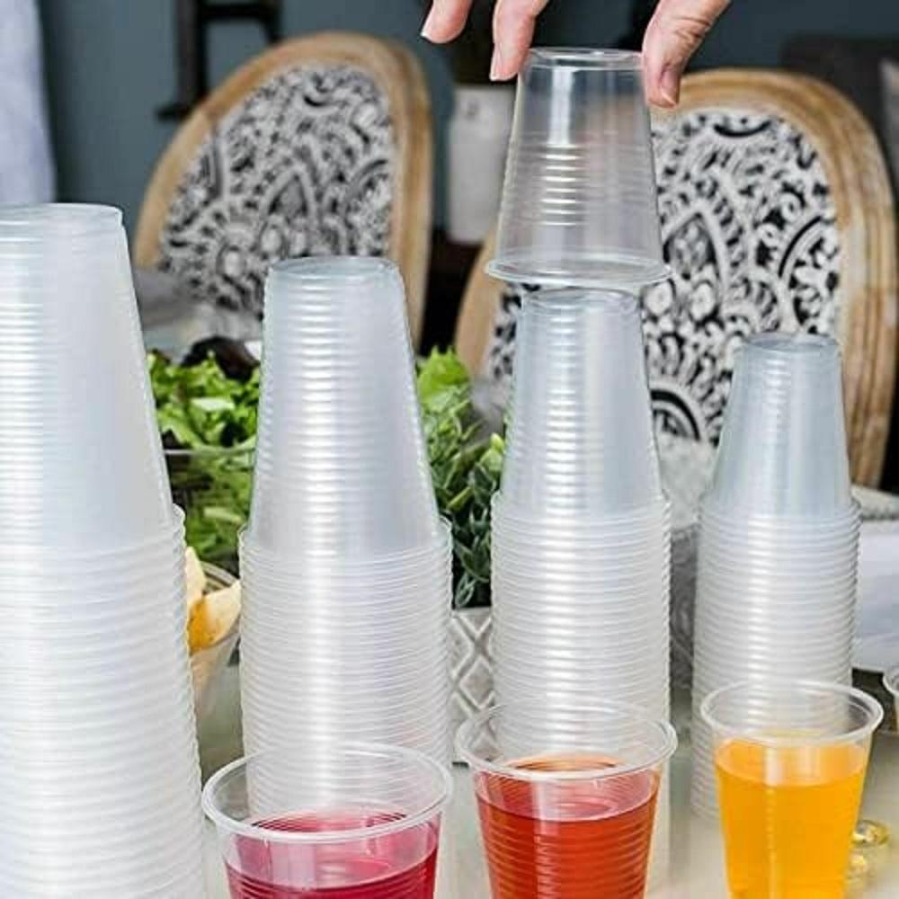 Vezee 7 Oz Disposable Clear Drinking Plastic Cups Ideal For All