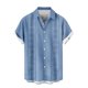 thumbnail image 5 of Blusa y camisa de manga corta con cuello vuelto Camisa casual para hombre Camisa de bolos vintage de manga corta Camisas de verano de playa cubana Camisa con botones Blusa para hombre Poliéster, 5 of 6