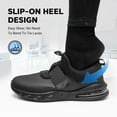 thumbnail image 5 of SPIEZ® Unisex Waterproof Work Shoes,Non Slip Lightweight Work Sneakers,Easy Clean Slip On Food Service Shoes for Waiter|Nurse|Chef-Black,Size 10 Women/8.5 Men, 5 of 13