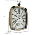 thumbnail image 6 of Kiara Wood Rectangle Farmhouse Style Roman Numeral Wall Clock, 6 of 6