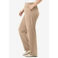 thumbnail image 3 of Woman Within Plus Size Tall 7-Day Knit Ribbed Straight-Leg Pull-On Pants, 3 of 6