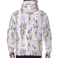 thumbnail image 7 of Honeii Lavender Flowers Pattern Mens Hoodies Men's Loose Sleeve Sweatshirt,Pullover Hooded Sweatshirt for Men,Essentials Hoodie-Large, 7 of 7