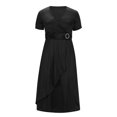 thumbnail image 7 of Fznquz Summer Dresses Wrap High Waist Elegant Gown, Sexy Prom Wedding Guest Ladies Dresses Black, 7 of 7