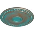 thumbnail image 3 of Ekena Millwork 19 1/8"OD x 1"P Foster Ceiling Medallion (Fits Canopies up to 5 5/8"), Hand-Painted Copper Green Patina, 3 of 8