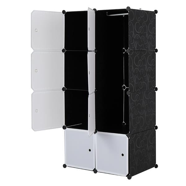 8 Cube Organizer Stackable Plastic Cube Storage Shelves Design Multifunctional Modular Closet