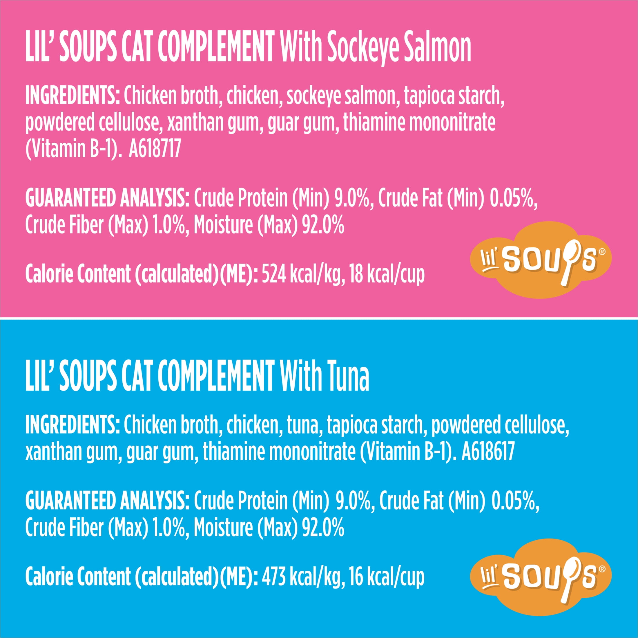 Purina Friskies Lil' Soups Salmon and Tuna for Cats Variety Pack, 1.2 oz Cups (18 Count)