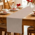 thumbnail image 6 of Warm Beige Table Runner, Solid Color Farmhouse Beige Washable Cotton Linen Table Runners 90 Inches Long, Dresser Scarf Runner for Dining/Coffee/Kitchen/Hallway Tables 13''x90'', 6 of 8