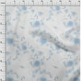 thumbnail image 4 of oneOone Velvet Sky Blue Fabric Abstract Sewing Material Print Fabric By The Yard 58 Inch Wide, 4 of 5
