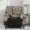 thumbnail image 2 of Kuiaobaty Mandala Flower Print Reclining Slipcover for Living Room Stretch Recliner Chair Cover with Side Pocket Large Reclining Sofa Slipcover Nonslip Recliner Couch Cover, 2 of 8